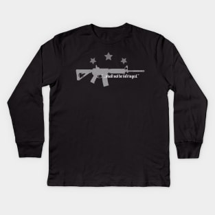 Shall Not be Infringed v2 (Distressed) Kids Long Sleeve T-Shirt